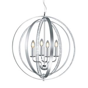 Trio Lighting Lampada a sospensione Candela alluminio e cro…