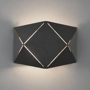 Trio Lighting Applique LED Zandor nera, larga 18 cm