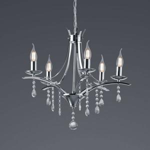 Trio Lighting Lampadario Lucerna con pendenti di vetro, 5 l…