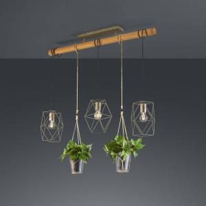 Trio Lighting Lampada a sospensione Plant, 3 luci con vetri