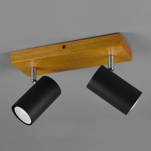 Trio Lighting Faretto a soffitto Marley, nero satinato, 2 l…