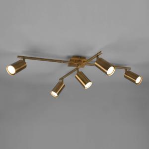 Trio Lighting Faretto a soffitto Marley, ottone anticato, 5…
