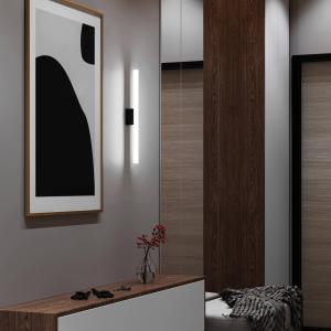 Top Light Lampada LED da specchi a barra, nero satinato