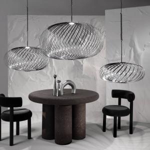Tom Dixon Spring Large a sospensione Ø 95 cm cromo