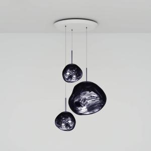 Tom Dixon Melt Trio Round sospensione 3 luci fumè