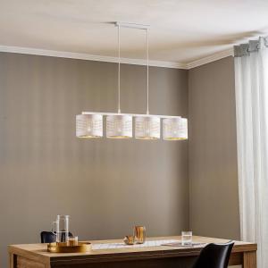 TK Lighting Lampada a sospensione Tago, 4 luci, bianco/oro