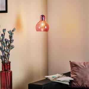 TK Lighting Lampada sospensione Mango rosa-trasparente/arge…