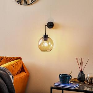 TK Lighting Applique Cubus 1 luce nero/grafite-trasparente