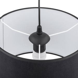 TK Lighting Lampada a sospensione Rondo, nero, Ø 30 cm