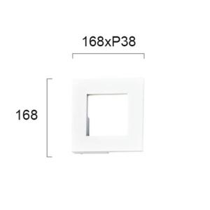 Viokef Applique LED da esterni Santorini bianca, quadrata