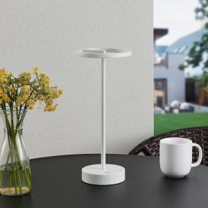 Lucande Halona lampada LED da tavolo, USB, bianco