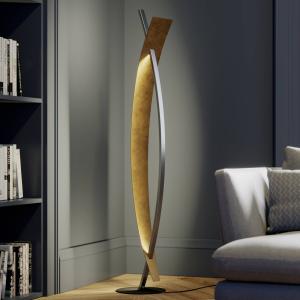 Lucande Lampada LED da terra Marija in nero