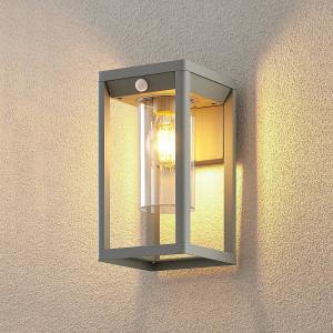 Lindby Estami applique esterni, sensore, argento
