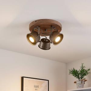 Lindby Rubinjo faretto soffitto, 3 luci rotondo