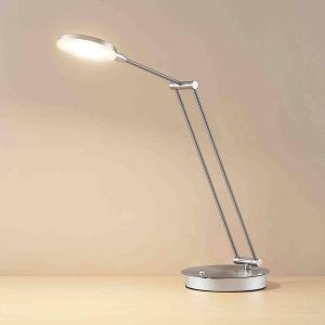 Lucande Ensley lampada LED da tavolo, nichel