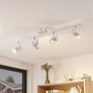 Lindby Noesha faretto soffitto, bianco, 4 luci
