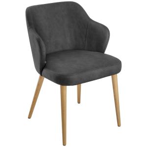 Sedia poltroncina Katya ecopelle con braccioli VEGA