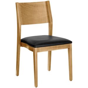 Sedia in legno impilabile Stak imbottita VEGA