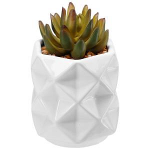 Pianta artificiale Laiba con vaso bianco .