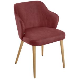 Sedia poltroncina Katya ecopelle con braccioli VEGA